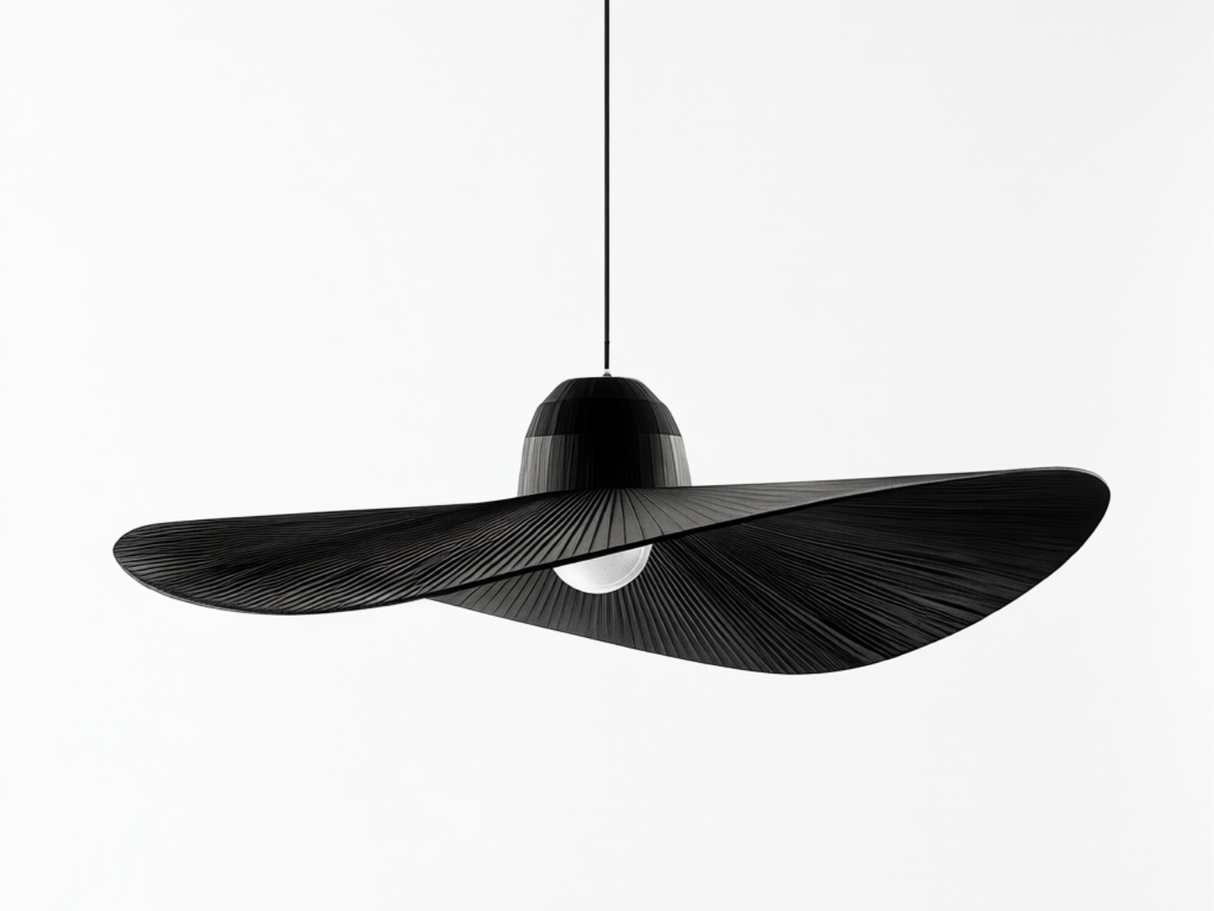 Black fabric pendant light - Maria