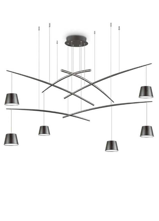 Lustre moderne de salon noir - Fishy