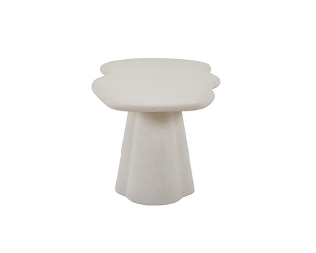 Détail du plateau effet béton – lignes fluides et silhouette organique