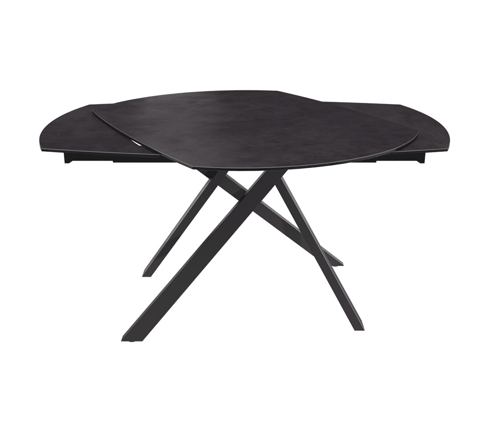 Table akante céramique extensible pieds métal noir - Souffle d'intérieur