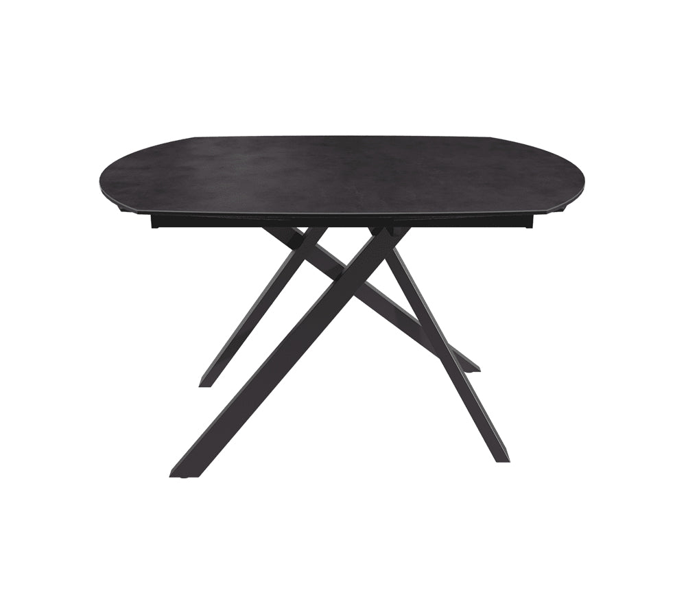 Table akante céramique extensible pieds métal noir - Souffle d'intérieur