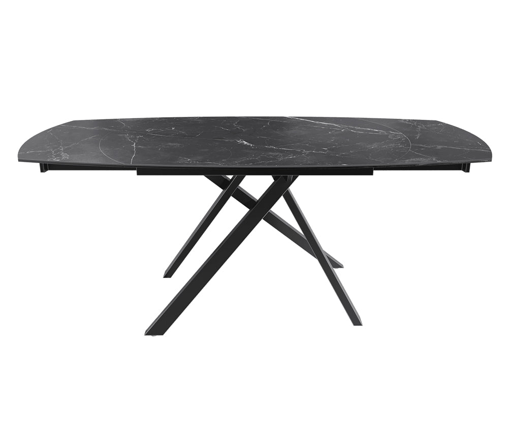 Table akante céramique extensible pieds métal noir - Souffle d'intérieur