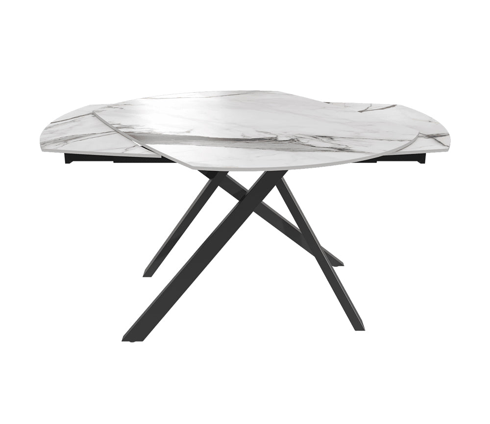 Table akante céramique extensible pieds métal noir - Souffle d'intérieur