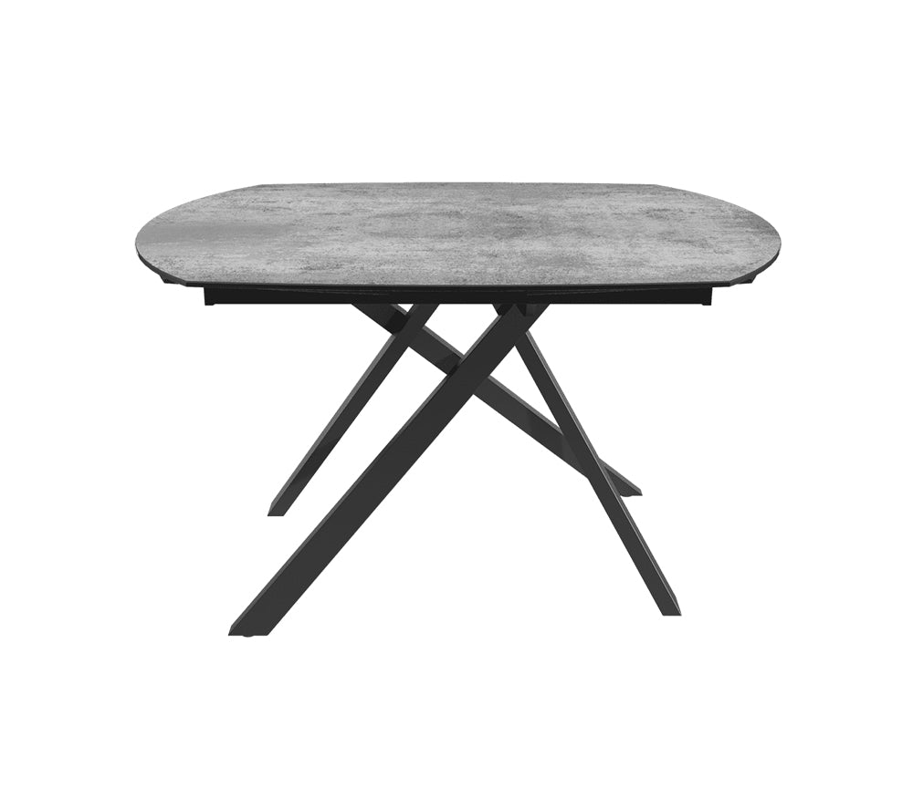 Table akante céramique extensible pieds métal noir - Souffle d'intérieur