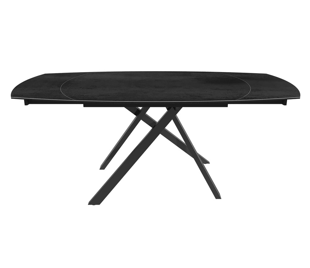 Table akante céramique extensible pieds métal noir - Souffle d'intérieur