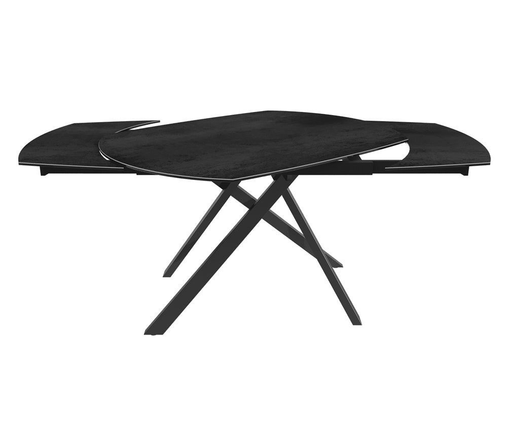 Table akante céramique extensible pieds métal noir - Souffle d'intérieur