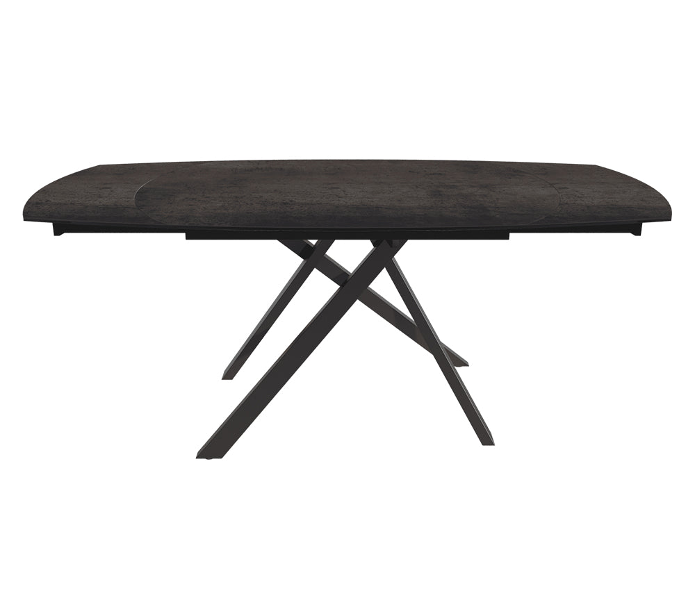 Table akante céramique extensible pieds métal noir - Souffle d'intérieur