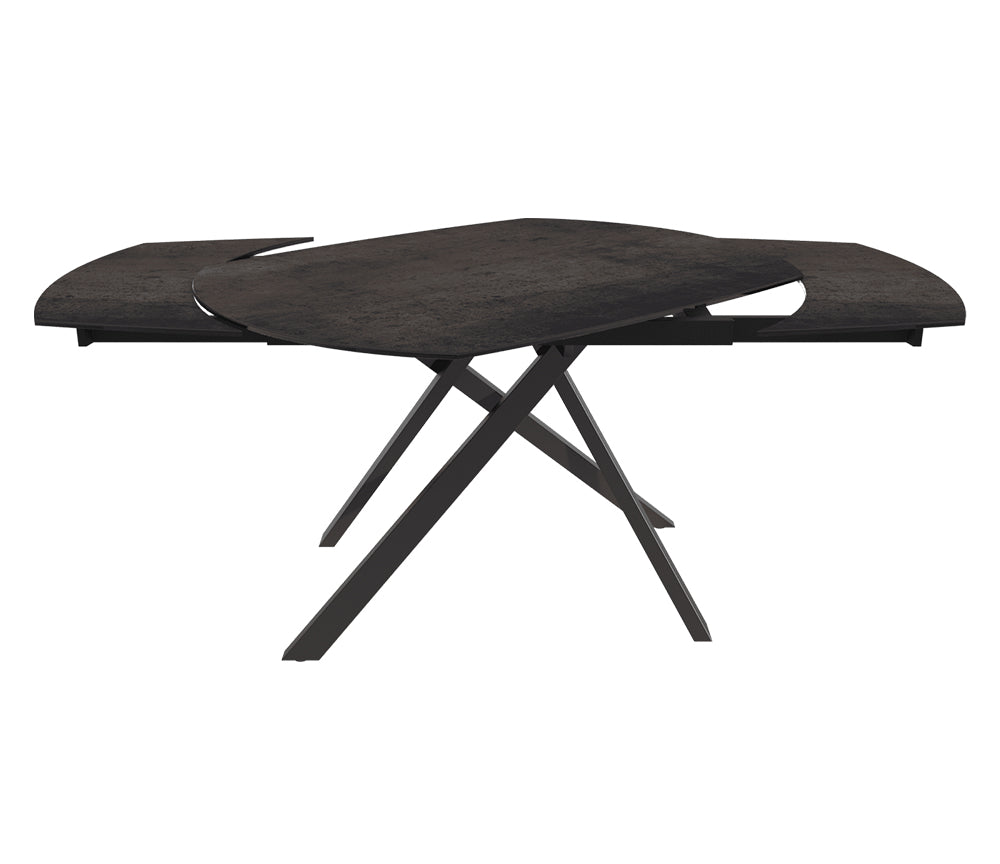 Table akante céramique extensible pieds métal noir - Souffle d'intérieur
