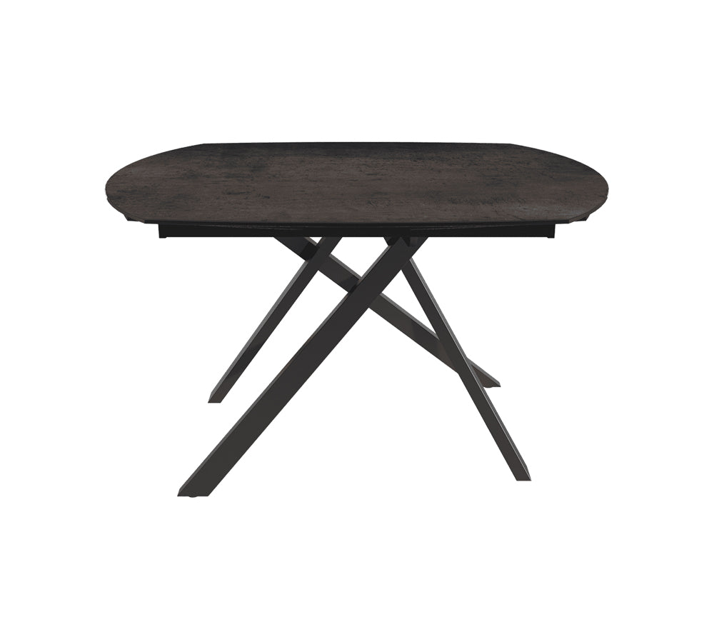 Table akante céramique extensible pieds métal noir - Souffle d'intérieur
