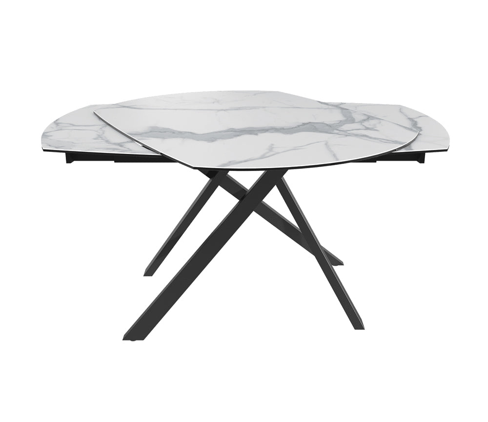 Table akante céramique extensible pieds métal noir - Souffle d'intérieur
