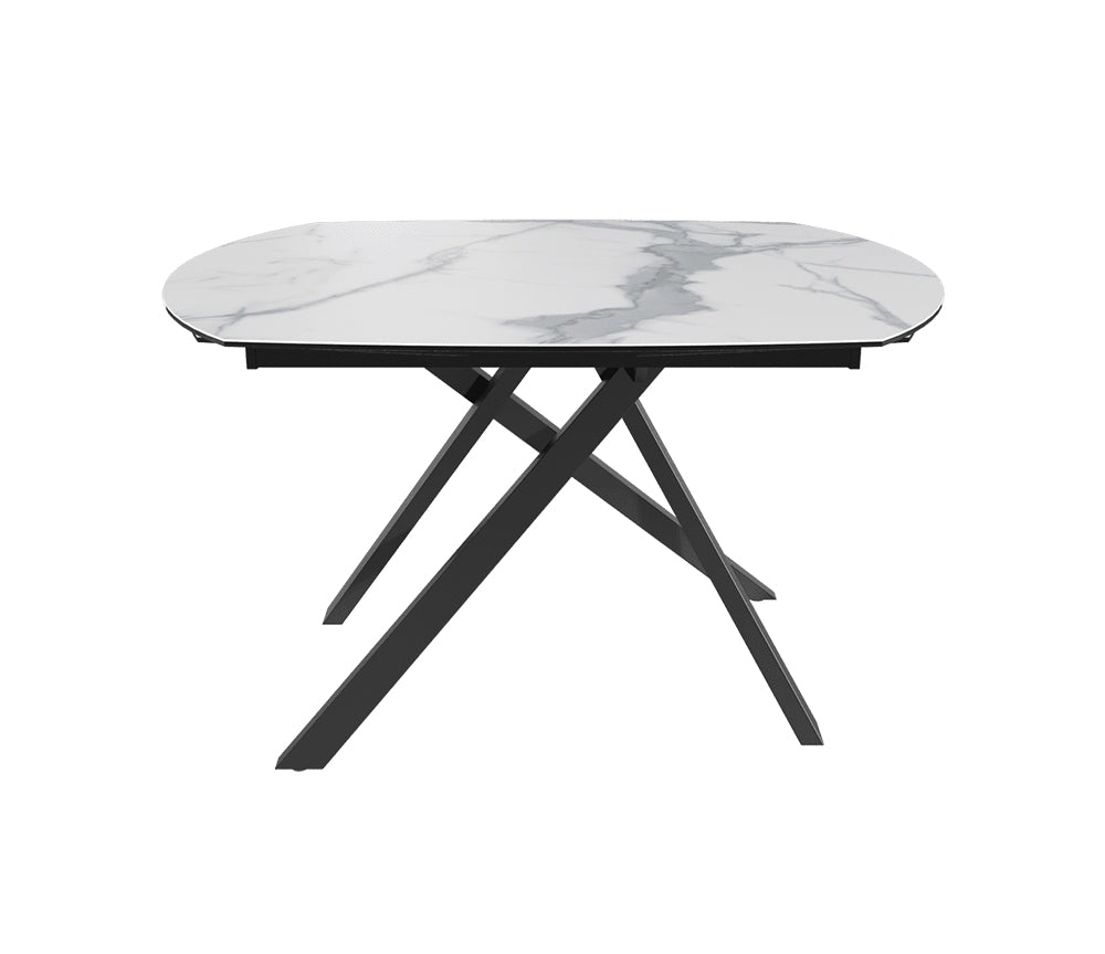 Table akante céramique extensible pieds métal noir - Souffle d'intérieur