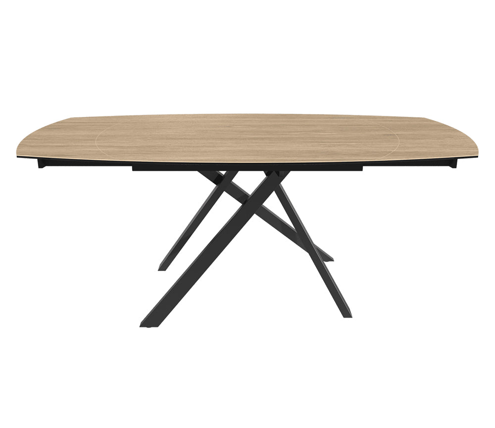 Table akante céramique extensible pieds métal noir - Souffle d'intérieur