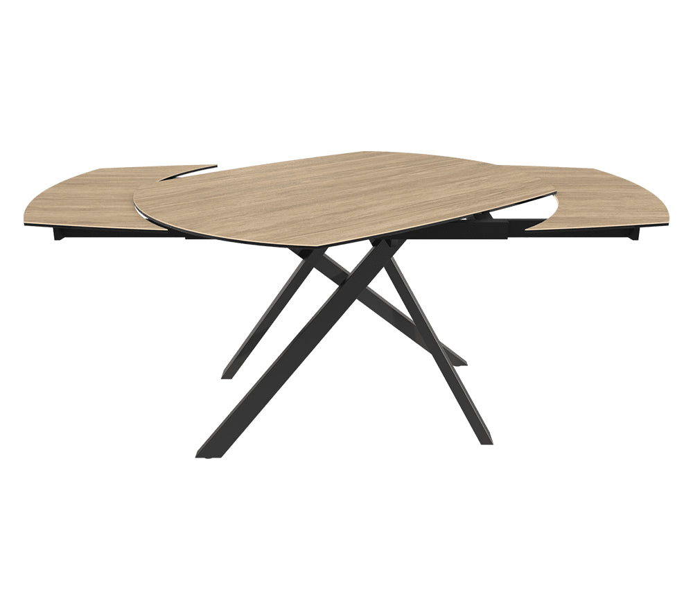 Table akante céramique extensible pieds métal noir - Souffle d'intérieur