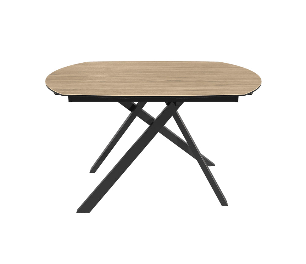 Table akante céramique extensible pieds métal noir - Souffle d'intérieur