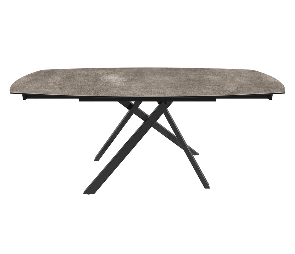 Table akante céramique extensible pieds métal noir - Souffle d'intérieur