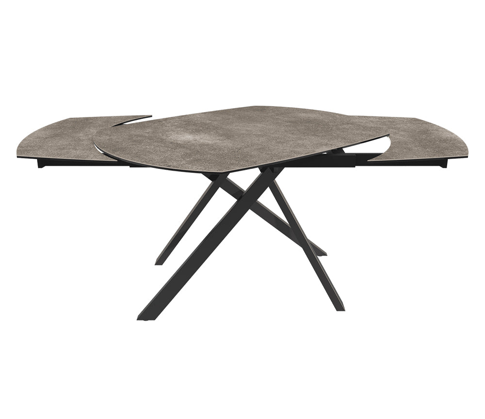 Table akante céramique extensible pieds métal noir - Souffle d'intérieur