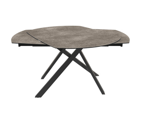 Table akante céramique extensible pieds métal noir - Souffle d'intérieur