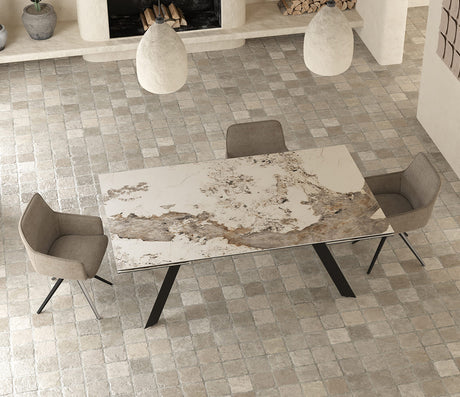 Table céramique extensible marbre calacatta design - Akante - Souffle d'intérieur