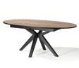 Table bois ovale extensible de salle à manger moderne pieds noir - Magasin Souffle d'intérieur à Yerres