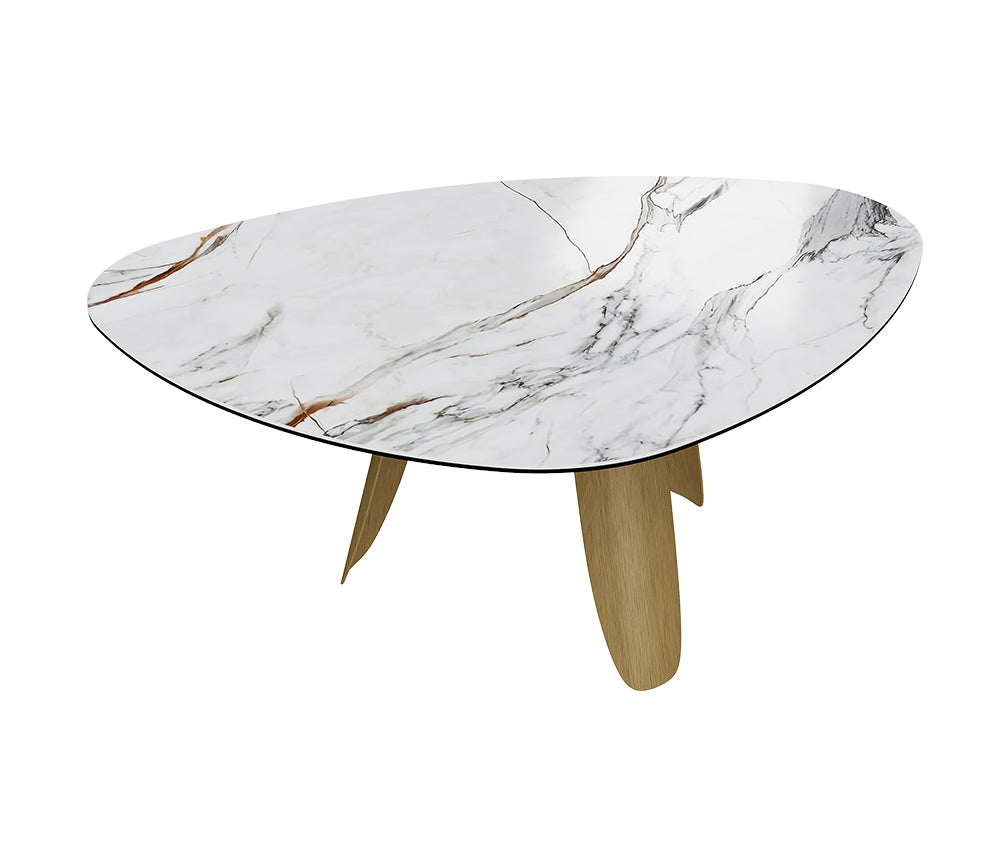 Table avec plateau céramique marbre - Akante - Souffle d'intérieur