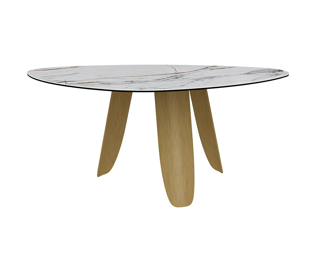 Table avec plateau céramique marbre - Akante - Souffle d'intérieur