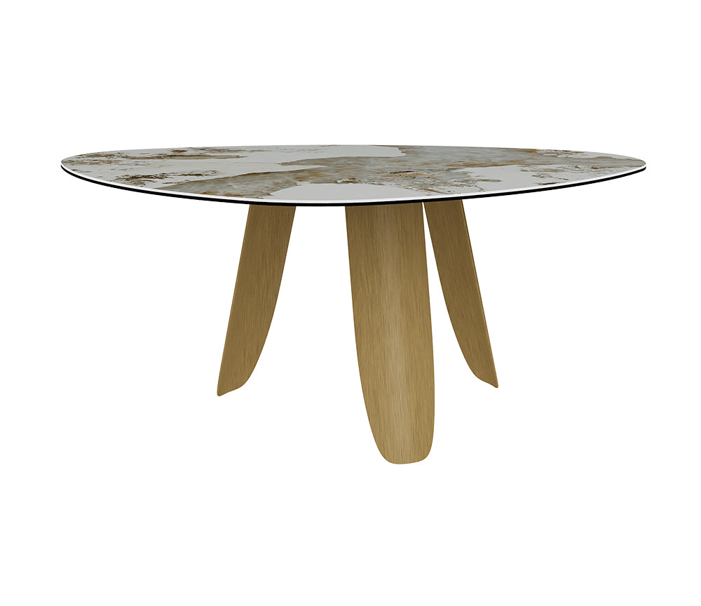 Table avec plateau céramique marbre - Akante - Souffle d'intérieur