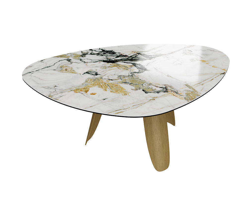 Table avec plateau céramique marbre - Akante - Souffle d'intérieur
