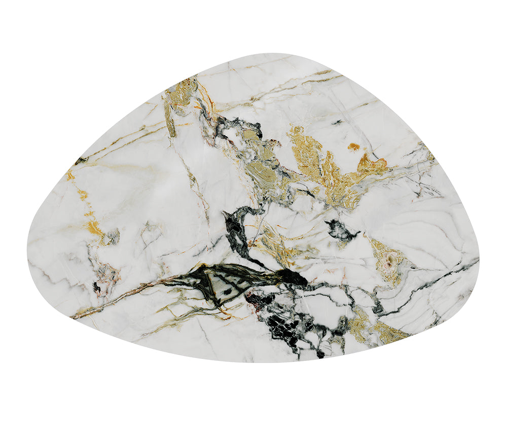 Table avec plateau céramique marbre - Akante - Souffle d'intérieur