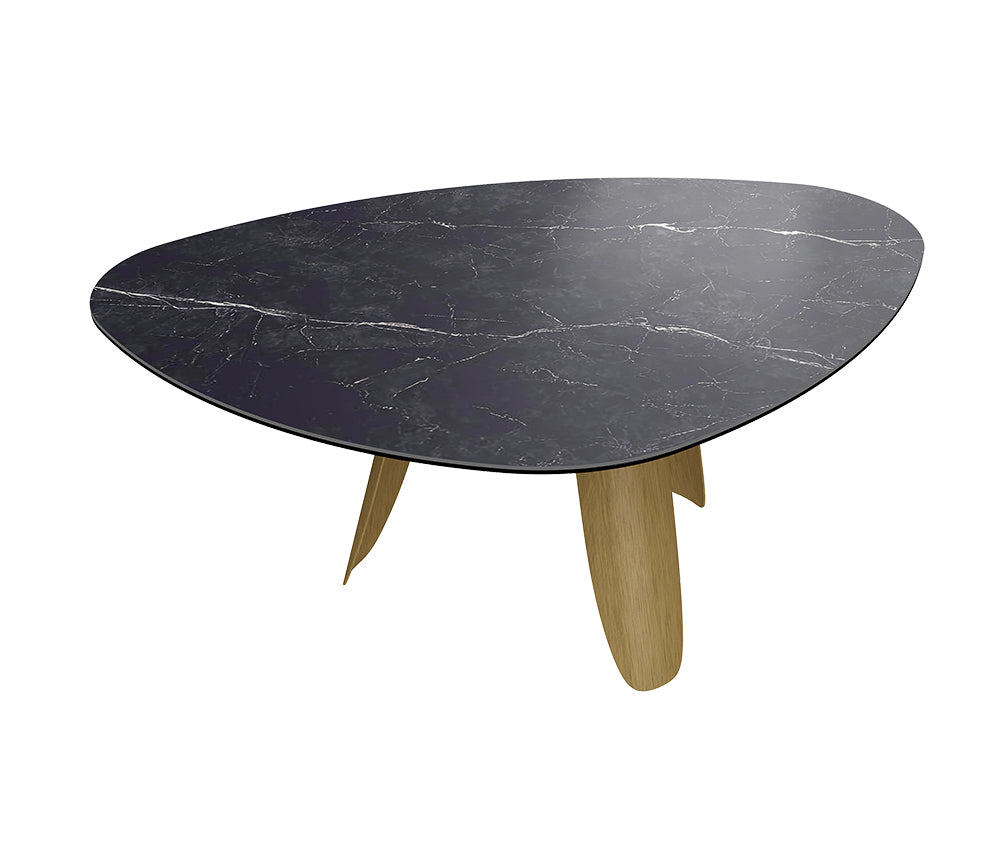 Table avec plateau céramique marbre - Akante - Souffle d'intérieur