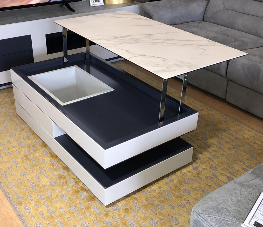 Table basse céramique avec plateau relevable - Souffle d'intérieur