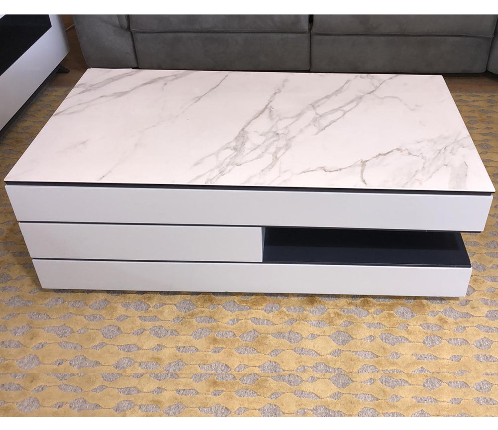 Table basse céramique avec plateau relevable - Souffle d'intérieur