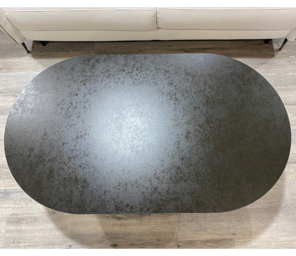 Table de salon basse en céramique grise 120cm x 70cm - Ophelie