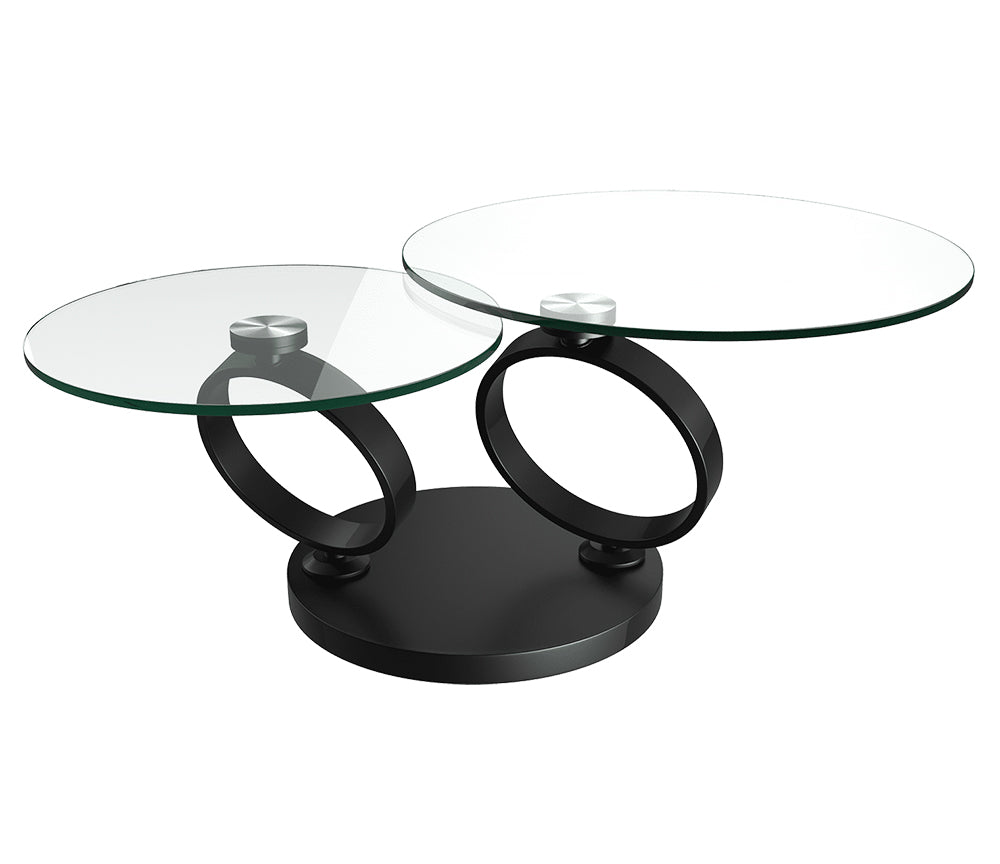 Table basse ronde verre trempé design - Souffle d'intérieur