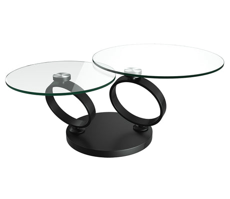 Table basse ronde verre trempé design - Souffle d'intérieur