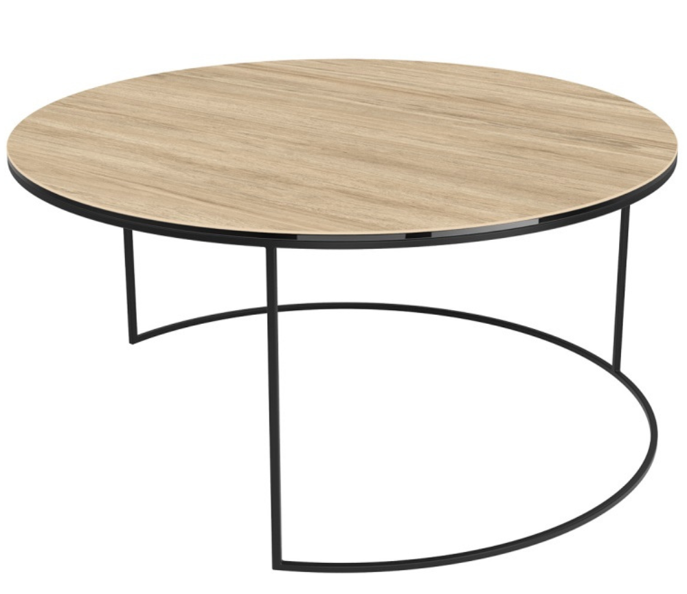 Table basse gigogne ronde effet marbre – Vitaly