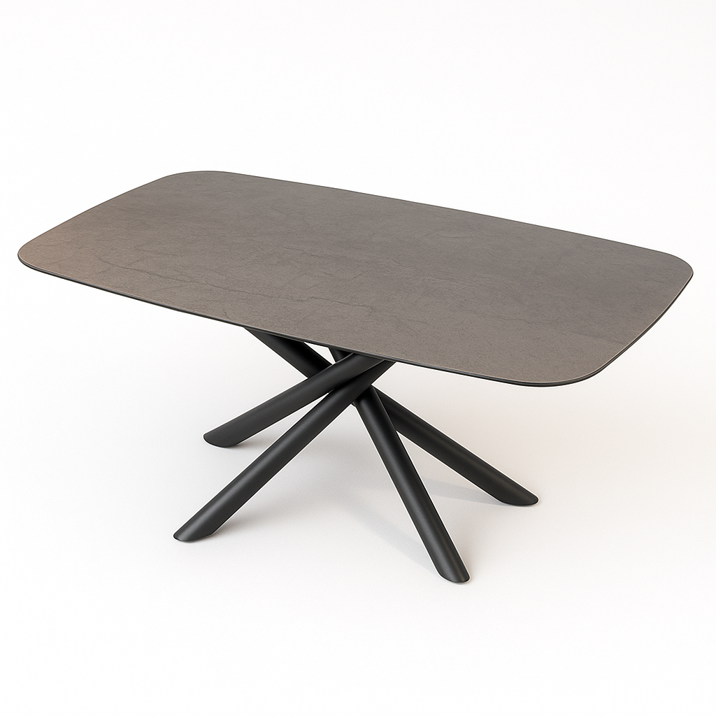 Table basse grise en céramique anthracite – Barbara