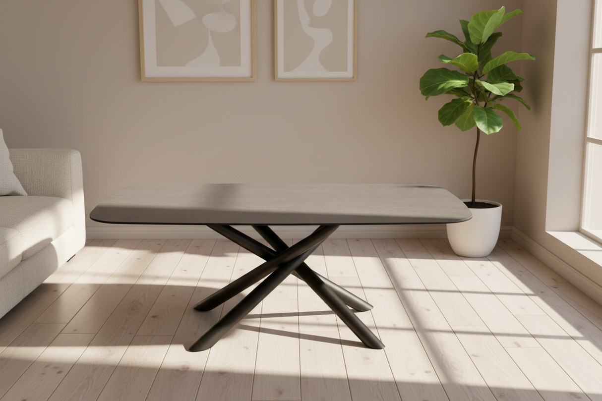 table basse ovale en ceramique