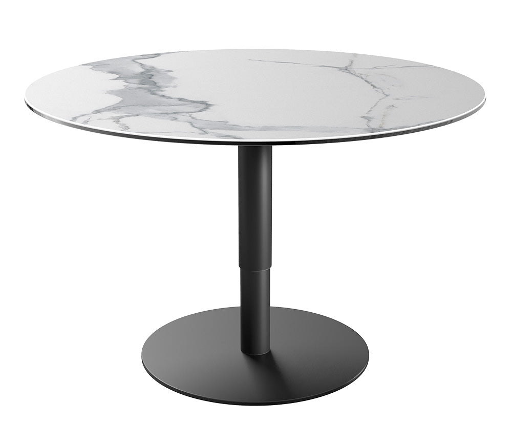 Table relevable Dorlan – plateau relevé – acier laqué noir mat