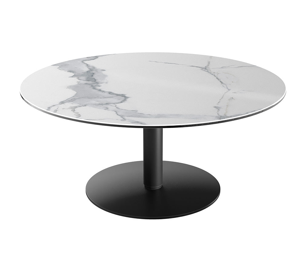 Table relevable Dorlan – plateau baissé – acier laqué noir mat