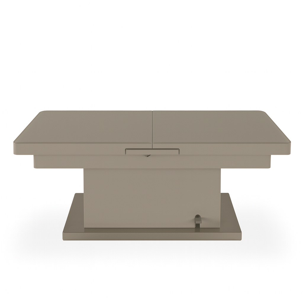 Table basse relevable en verre taupe - Jul