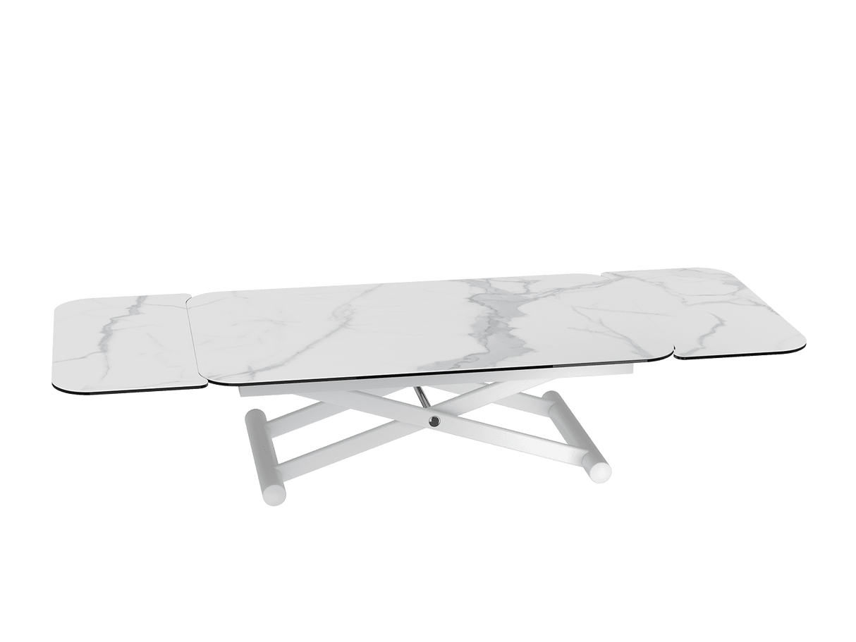 Table basse relevable et extensible en céramique – Enora