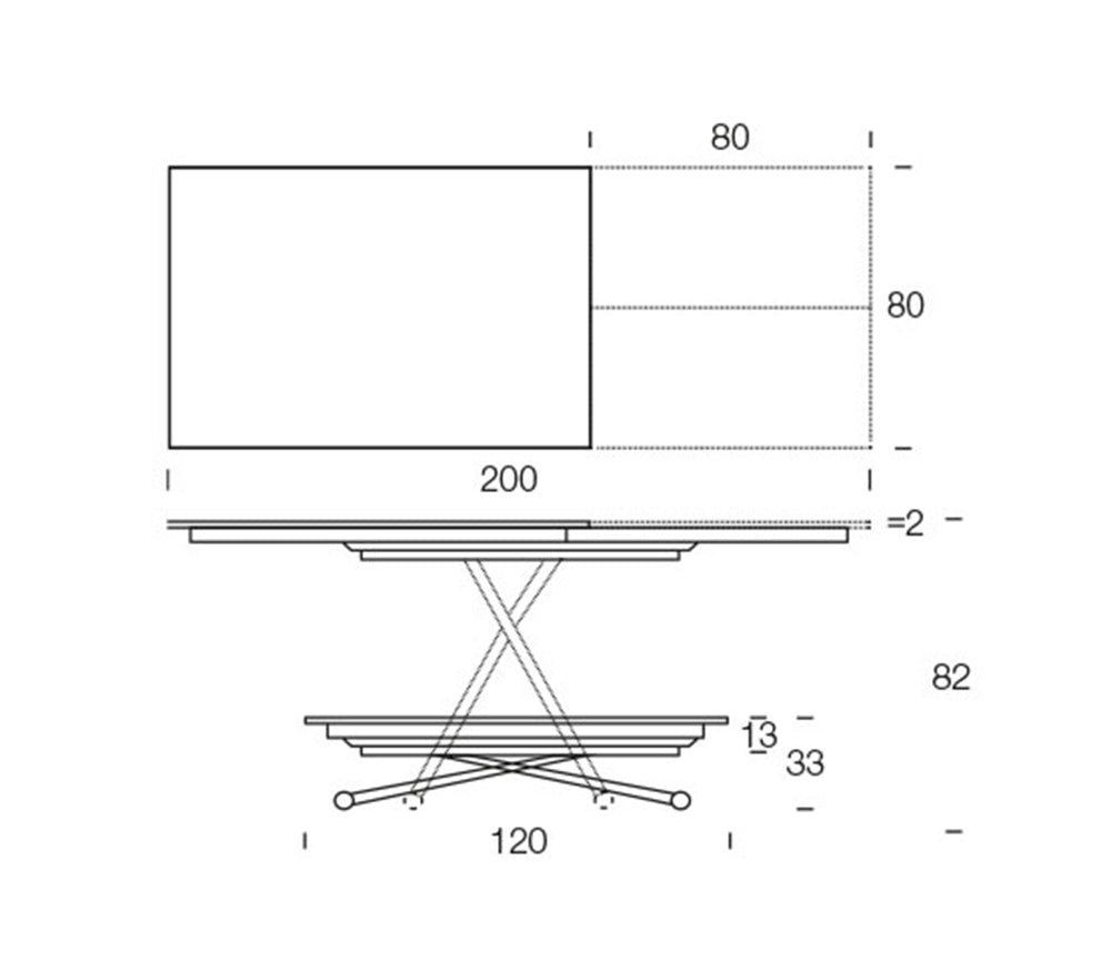 Table basse relevable extensible - Altacom - Souffle d'intérieur