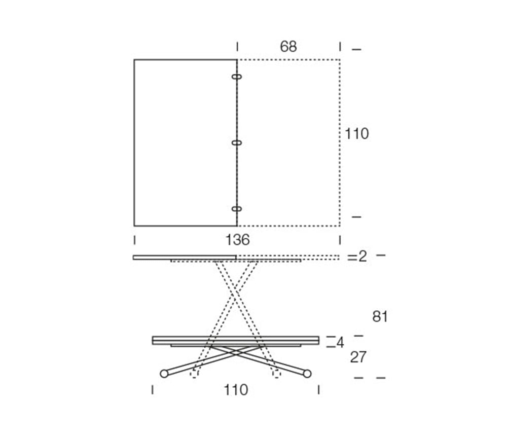 Table basse relevable extensible bois - Altacom - Souffle d'intérieur