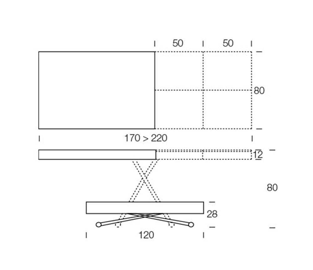 Table basse relevable extensible bois - Altacom - Souffle d'intérieur