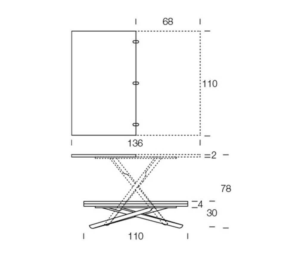 Table basse relevable extensible bois - Altacom - Souffle d'intérieur