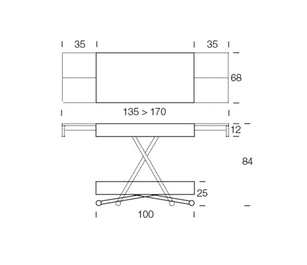 Table basse relevable extensible bois - Altacom - Souffle d'intérieur