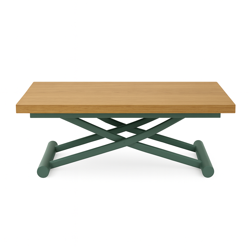 Table basse relevable et extensible en bois chêne clai design italien Amélie Altacom – Souffle d’Intérieur