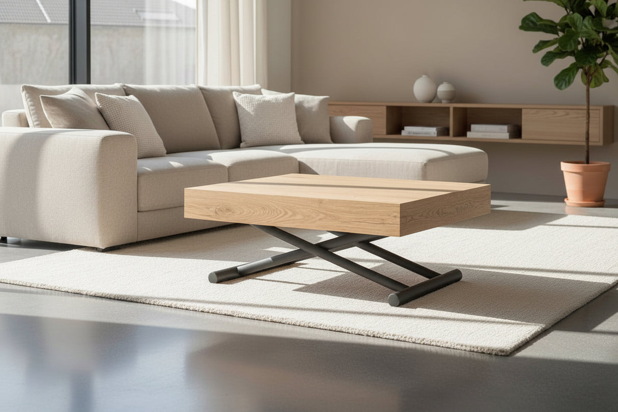 Table basse relevable extensible bois - Altacom - Souffle d'intérieur