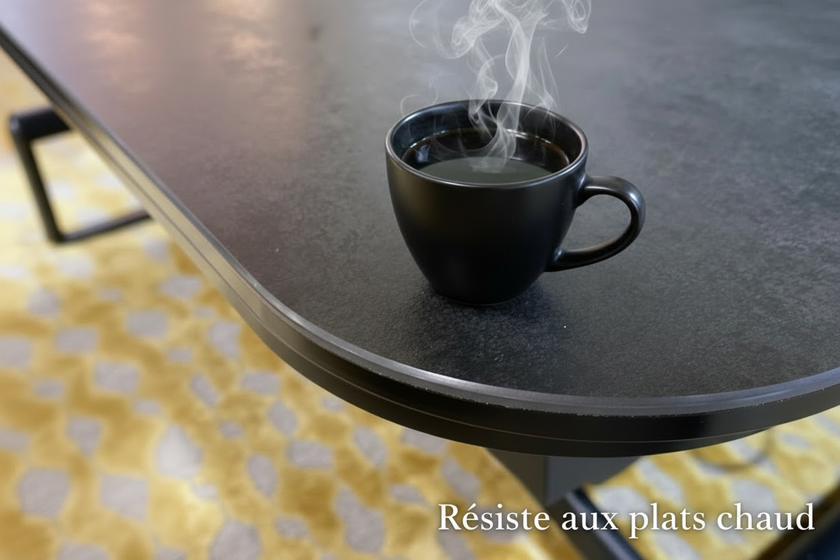 Table basse relevable et extensible en céramique avec rallonges - Akante - Souffle d'intérieur