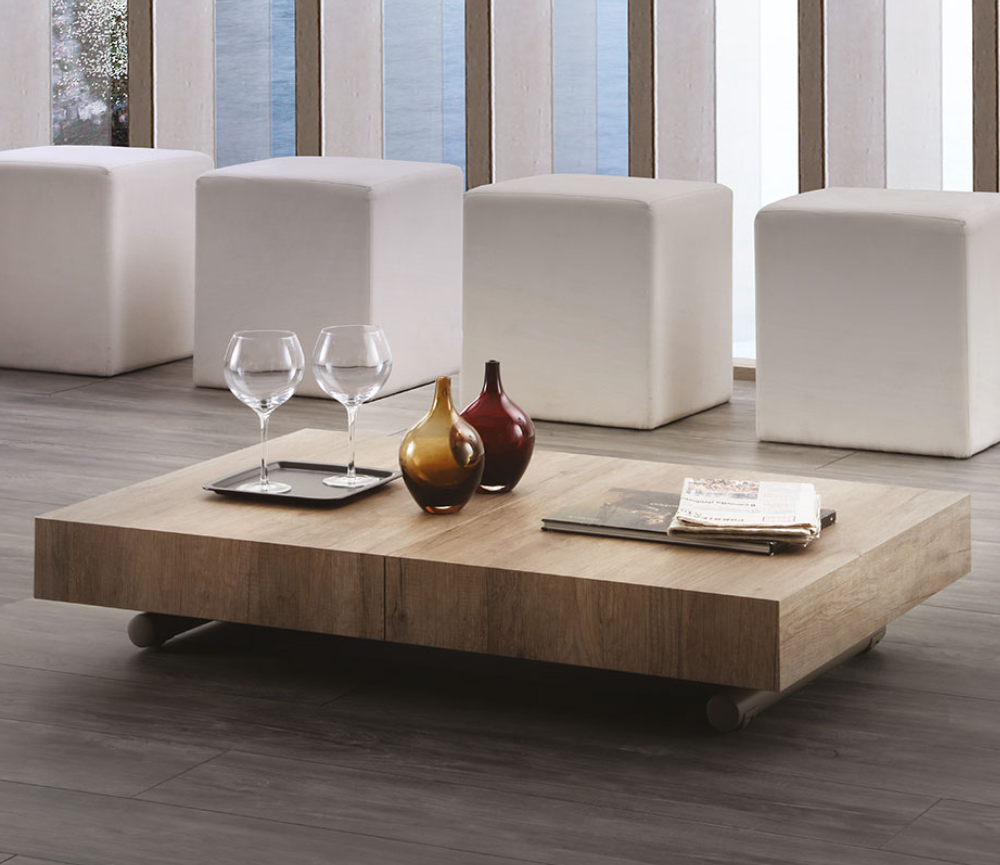 table basse relevable extensible luxe - Souffle d'intérieur